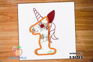 A Unicorn Made With One Applique for kids