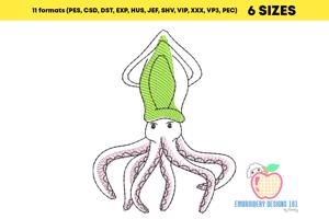Angry Octopus wearing hat Quick Stitch