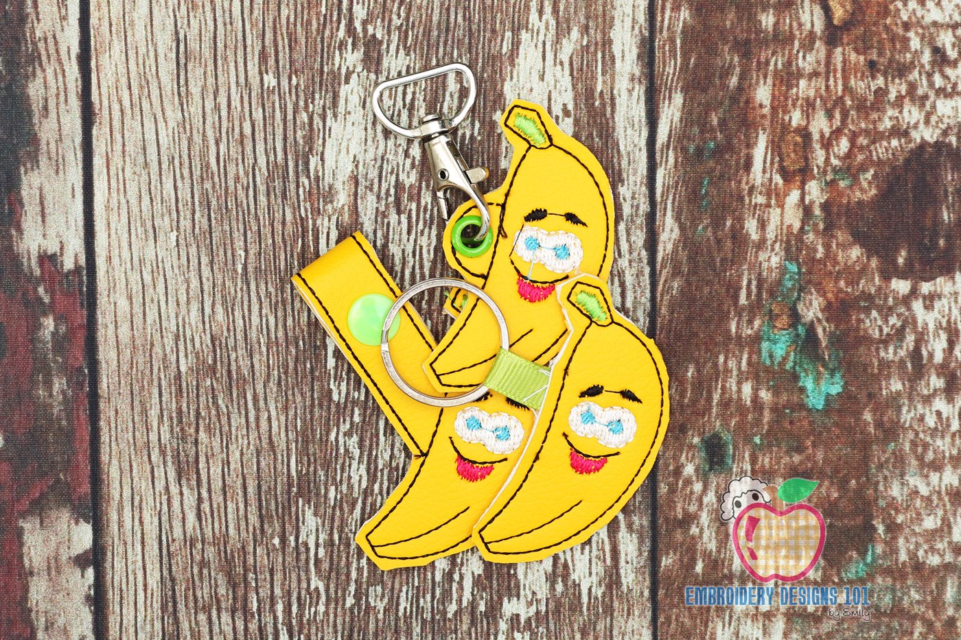 Cartoon Banana Character Keyfob Keychain ITH