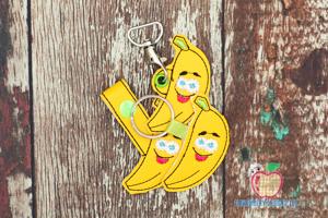 Cartoon Banana Character Keyfob Keychain ITH