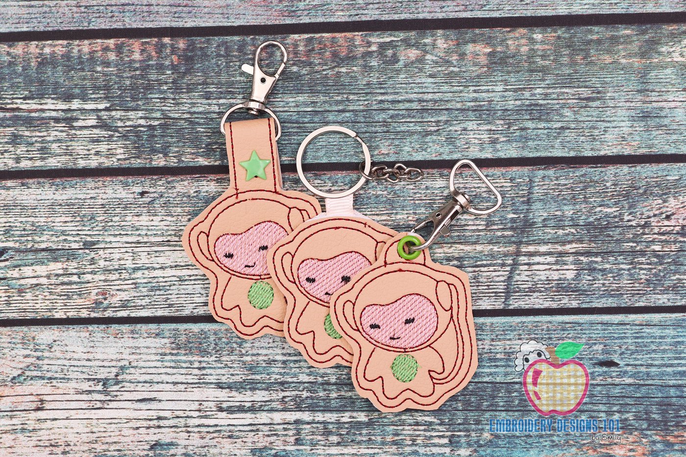 Monkey ITH Snaptab Keyfob Design