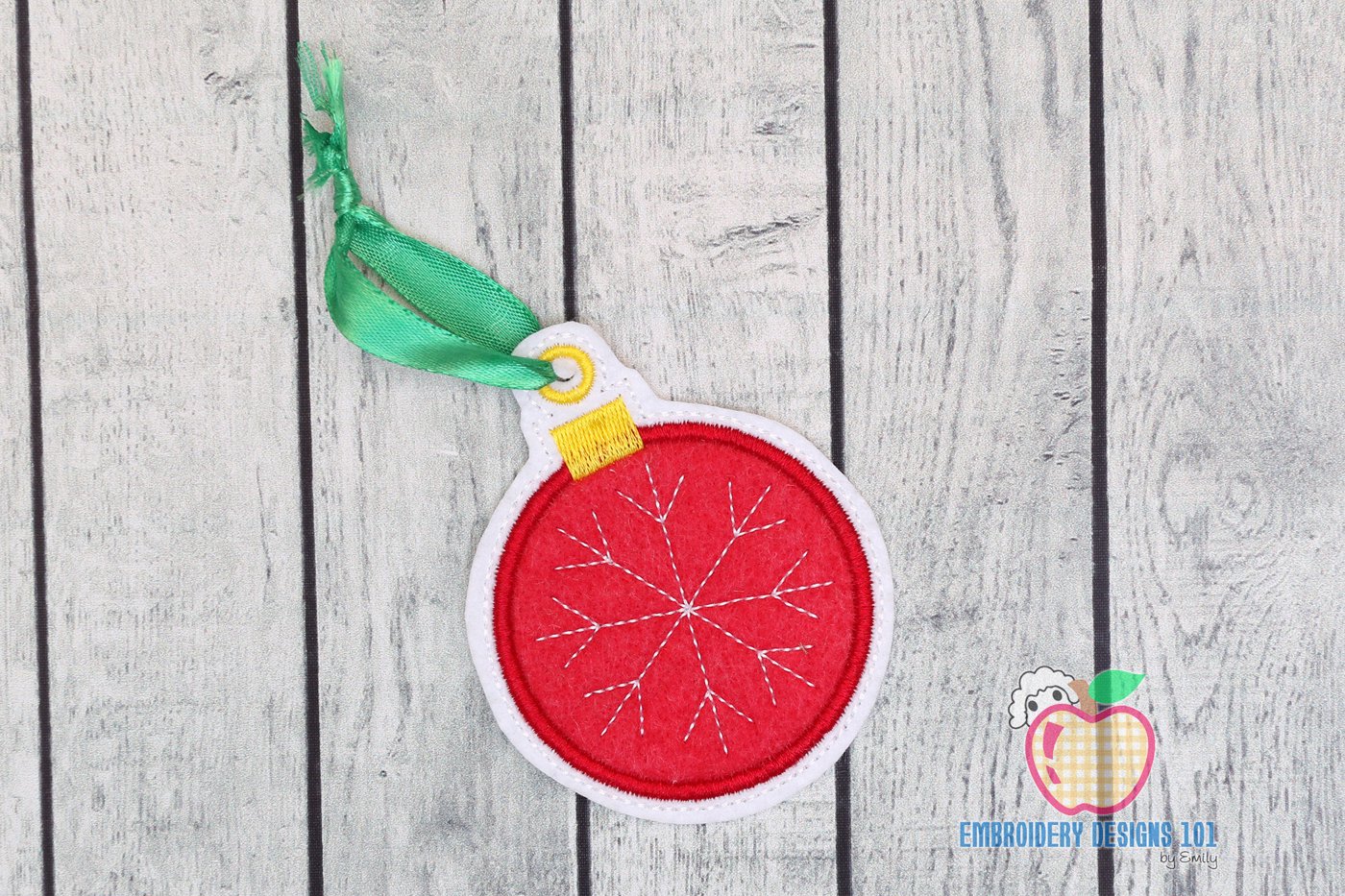 Snowflake Christmas Ball In The Hoop Ornament