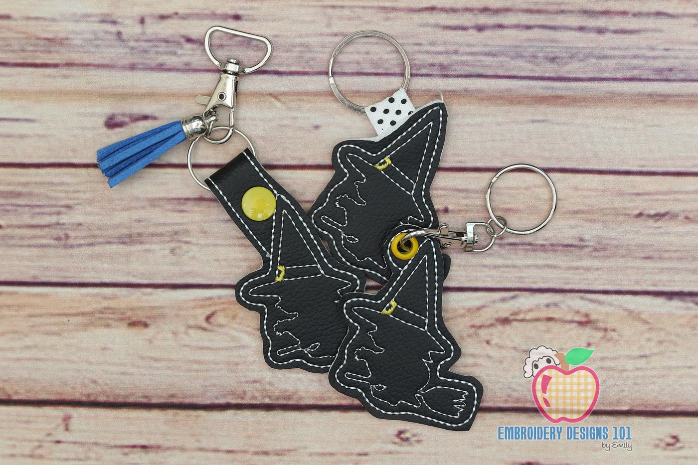 Halloween Witch ITH Key Fob Pattern