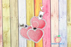 Love Heart ITH Key Fob Pattern