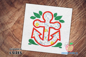 Ship Anchor Embroidery Applique Design