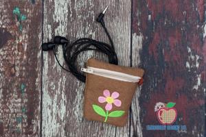 Flower in Pot Shape ITH Zipper Bag 4x4