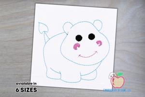 Cute Cartoon Hippo Quick Stitch