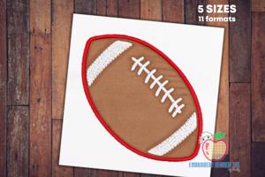 Football Applique Embroidery Design