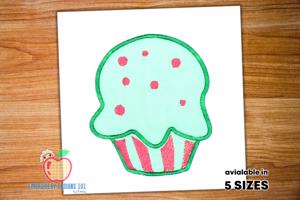 Sweet And Tasty Cup Cake Embroidery Design