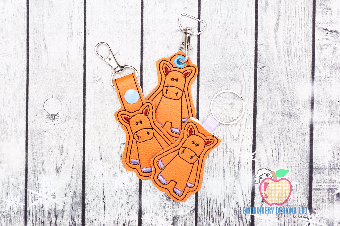 Cartoon Horse ITH Keyfob Design