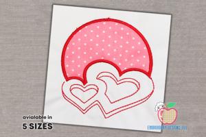 Heart Showing Romance Applique Design