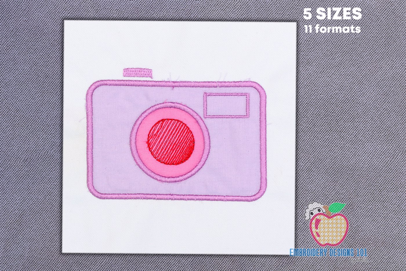 Camera Applique Embroidery Design