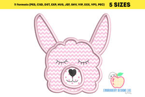 Cute Llama Face Applique for Kids