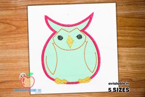 Tired Sleepy Owl Applique