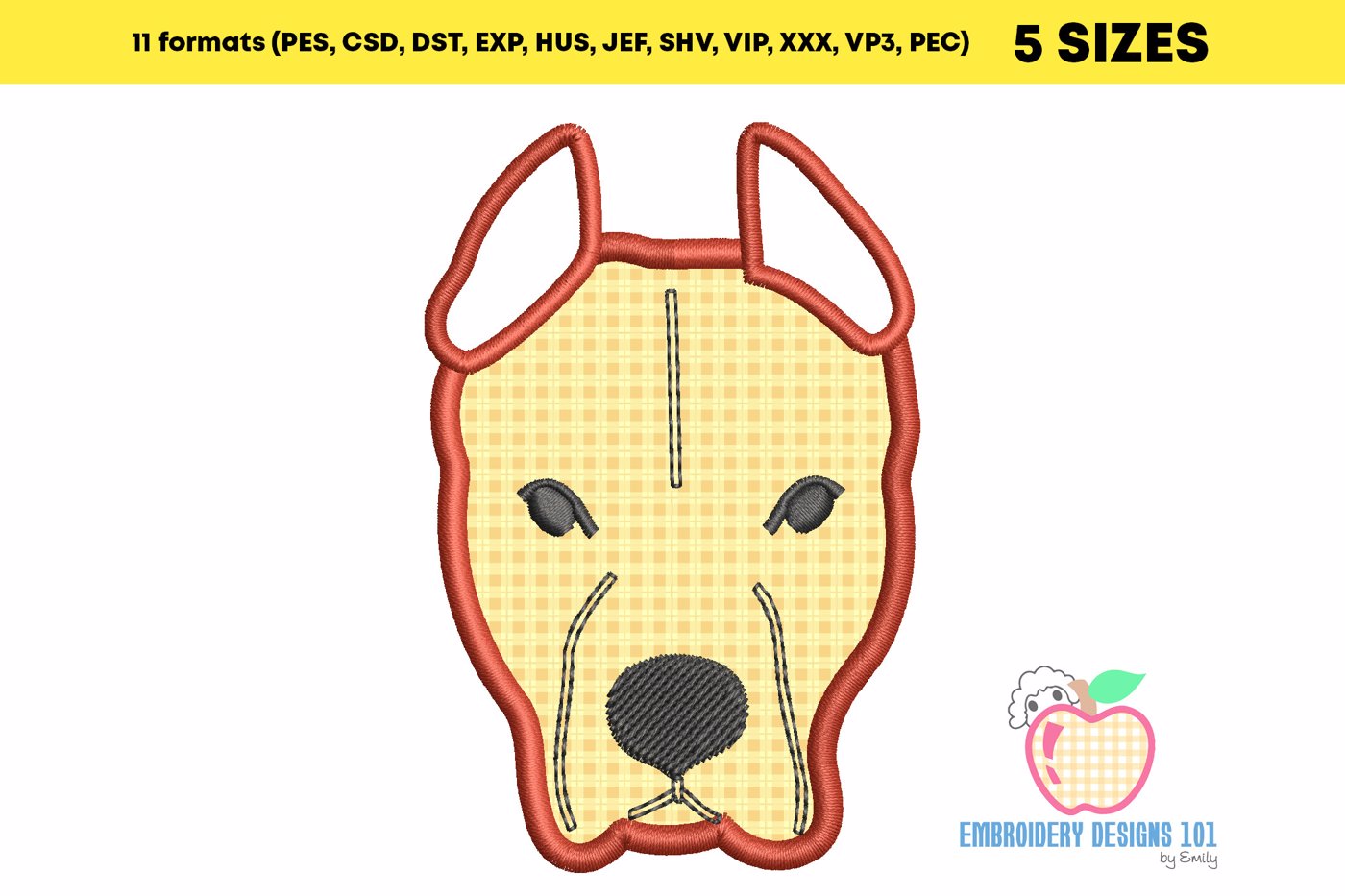 American Pit Bull Terrier Applique