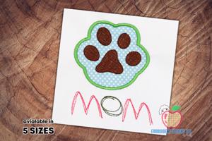 Dog Paw Design Embroidery Applique