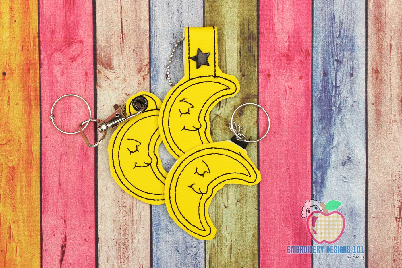 Sleeping Moon ITH Keyfob Design