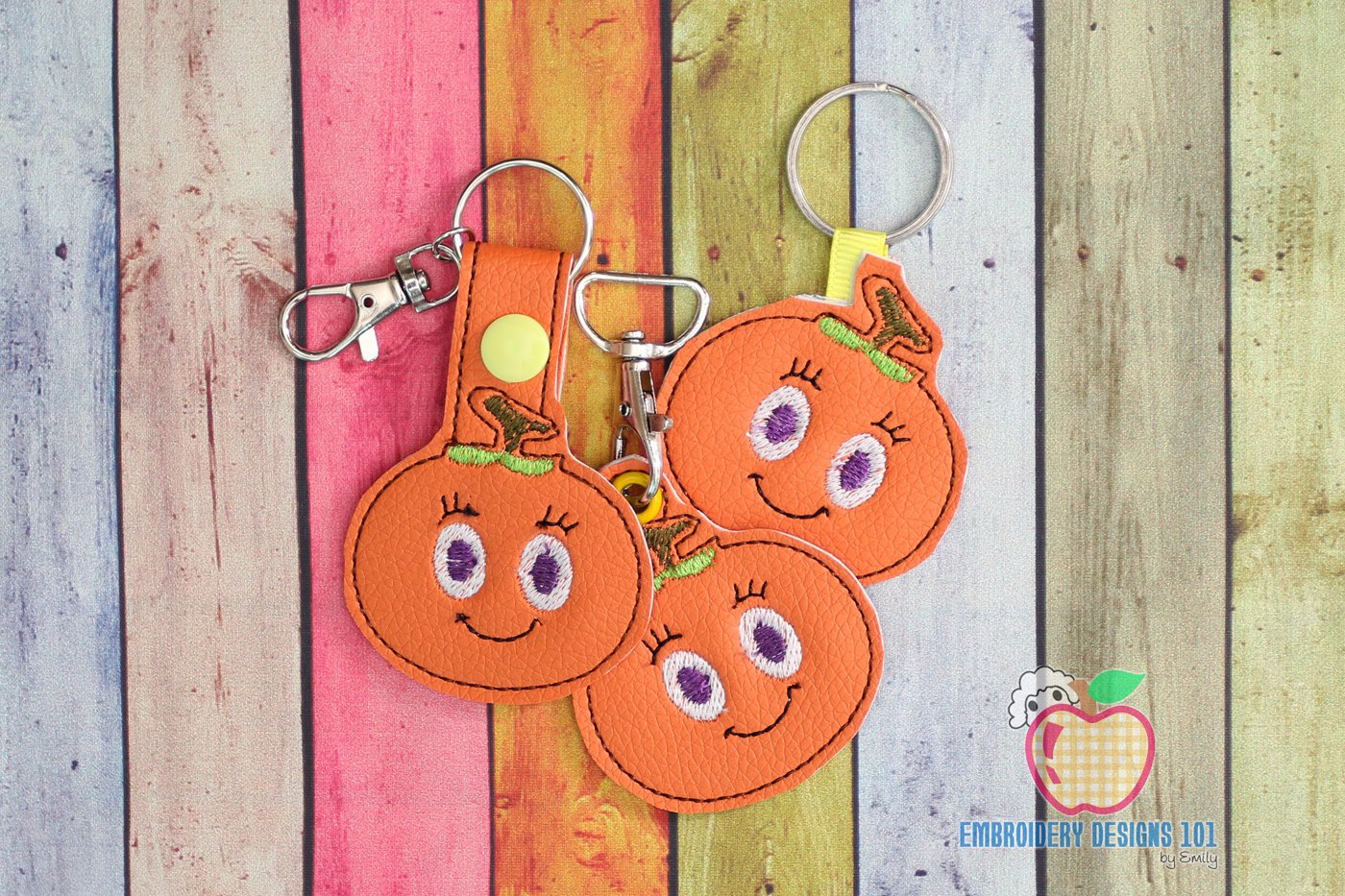 Juicy Persimmon ITH Keyfob Design