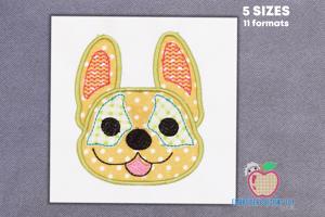 Boston Terrier Embroidery Applique Designs