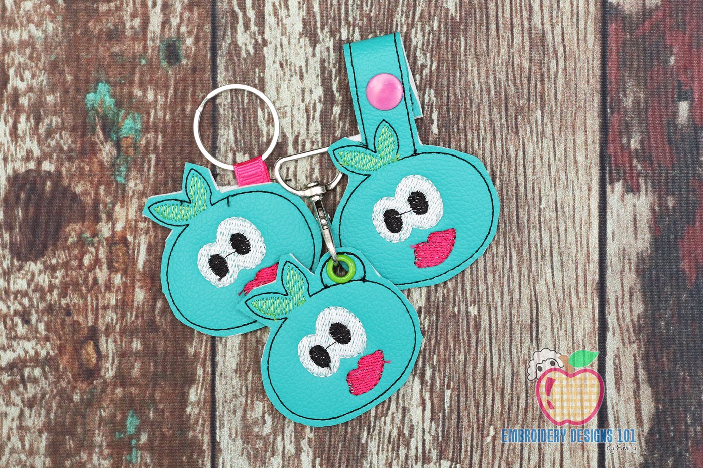 Funny Blueberry Fruits ITH Keyfob Design