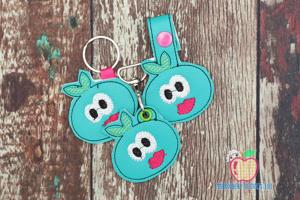 Funny Blueberry Fruits ITH Keyfob Design