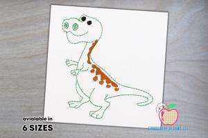 Cute Dinosaur in Forest Quick Stitch
