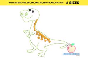 Cute Dinosaur in Forest Quick Stitch