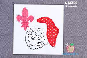 Happy Santa Face Applique