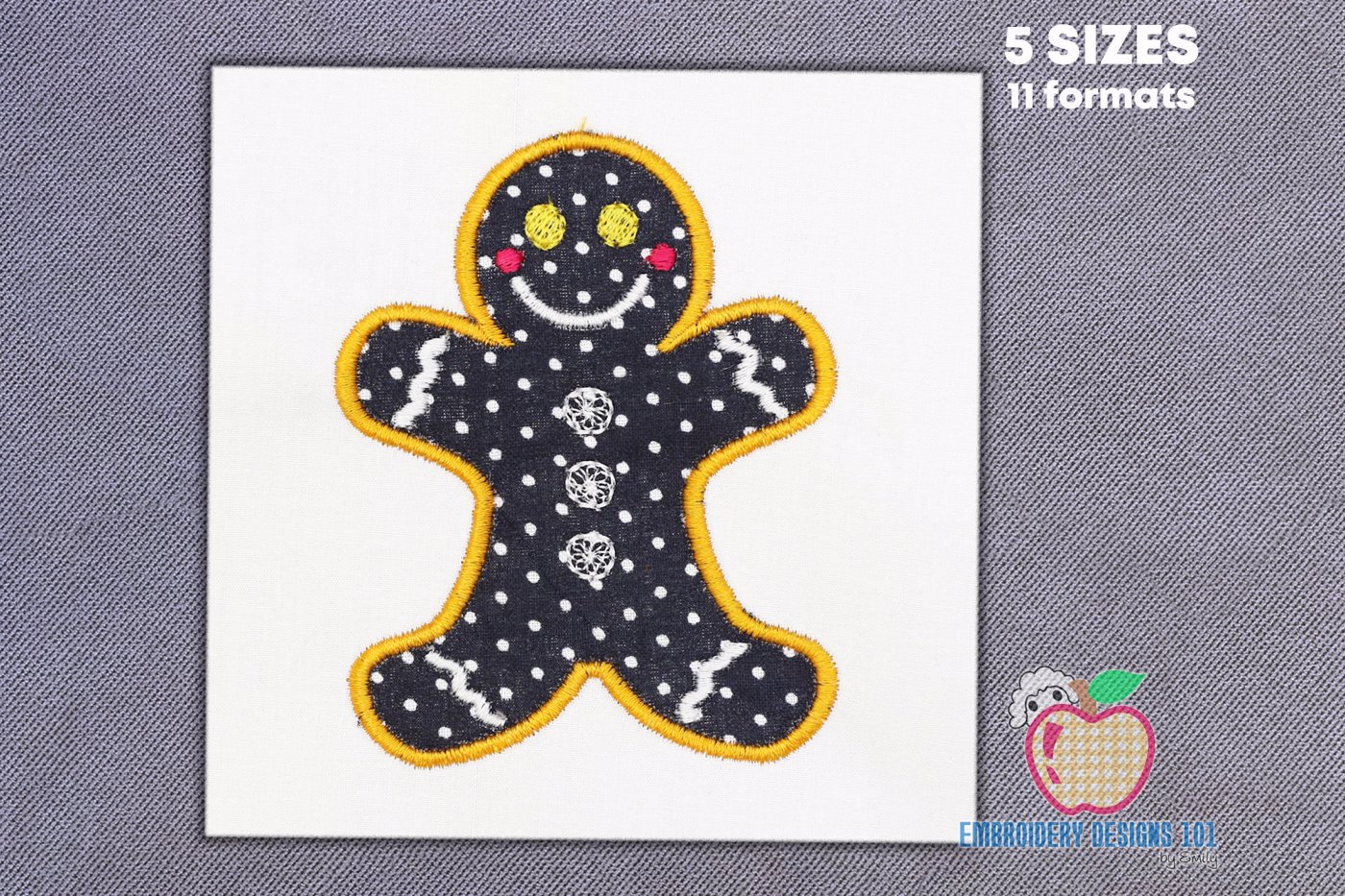 Gingerbread man Applique for Kids