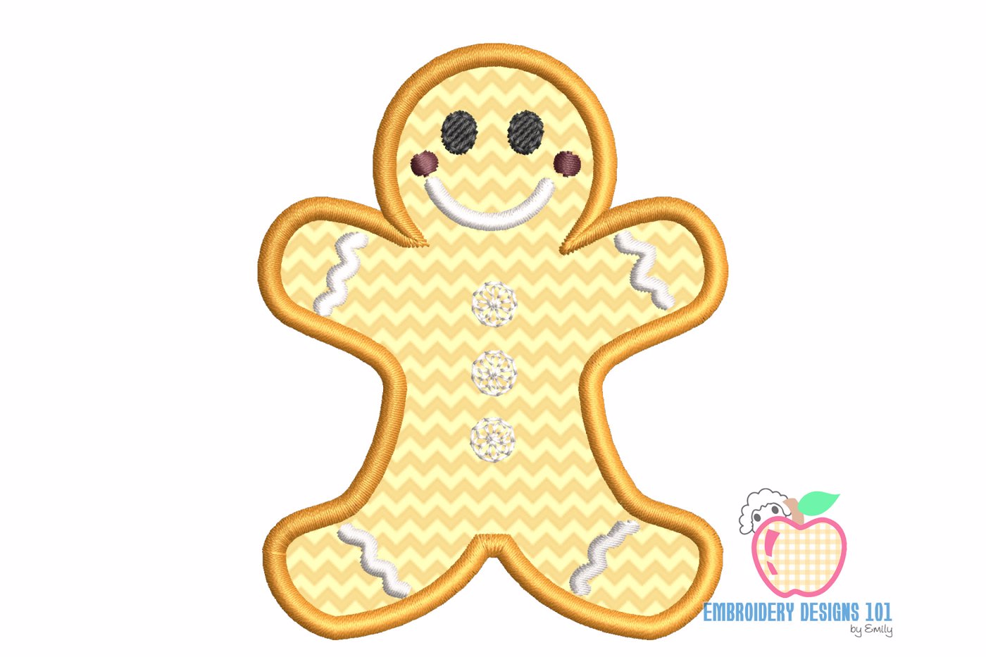 Gingerbread man Applique for Kids