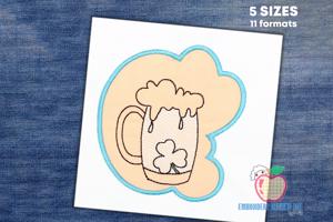 Mug Of Beer With Full Beer Applique