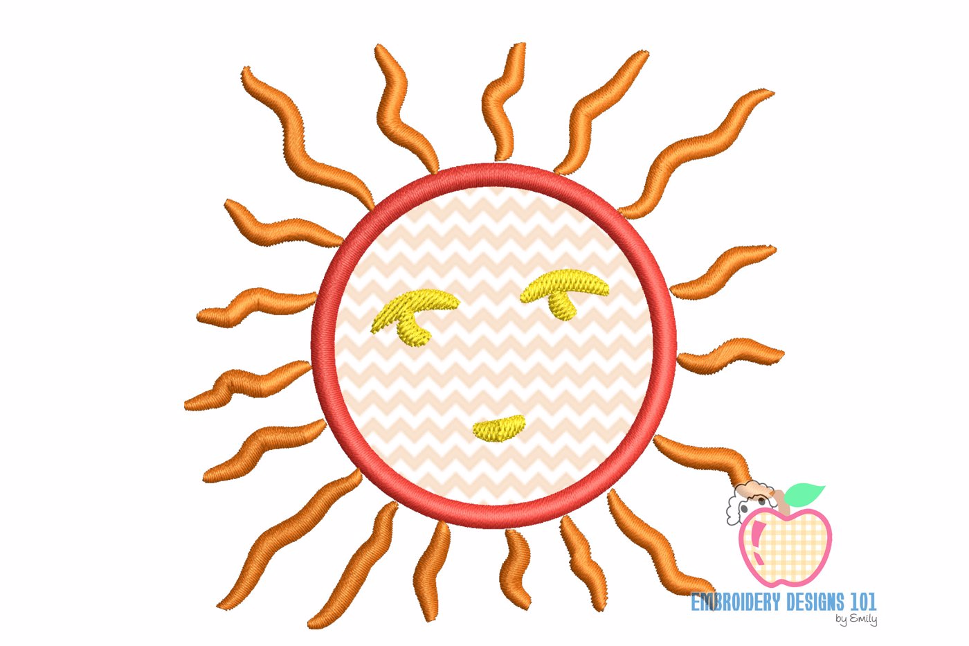 Funny Cute Sun Applique For Kids