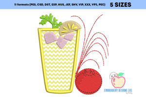Bloody Mary Cocktail Applique Pattern