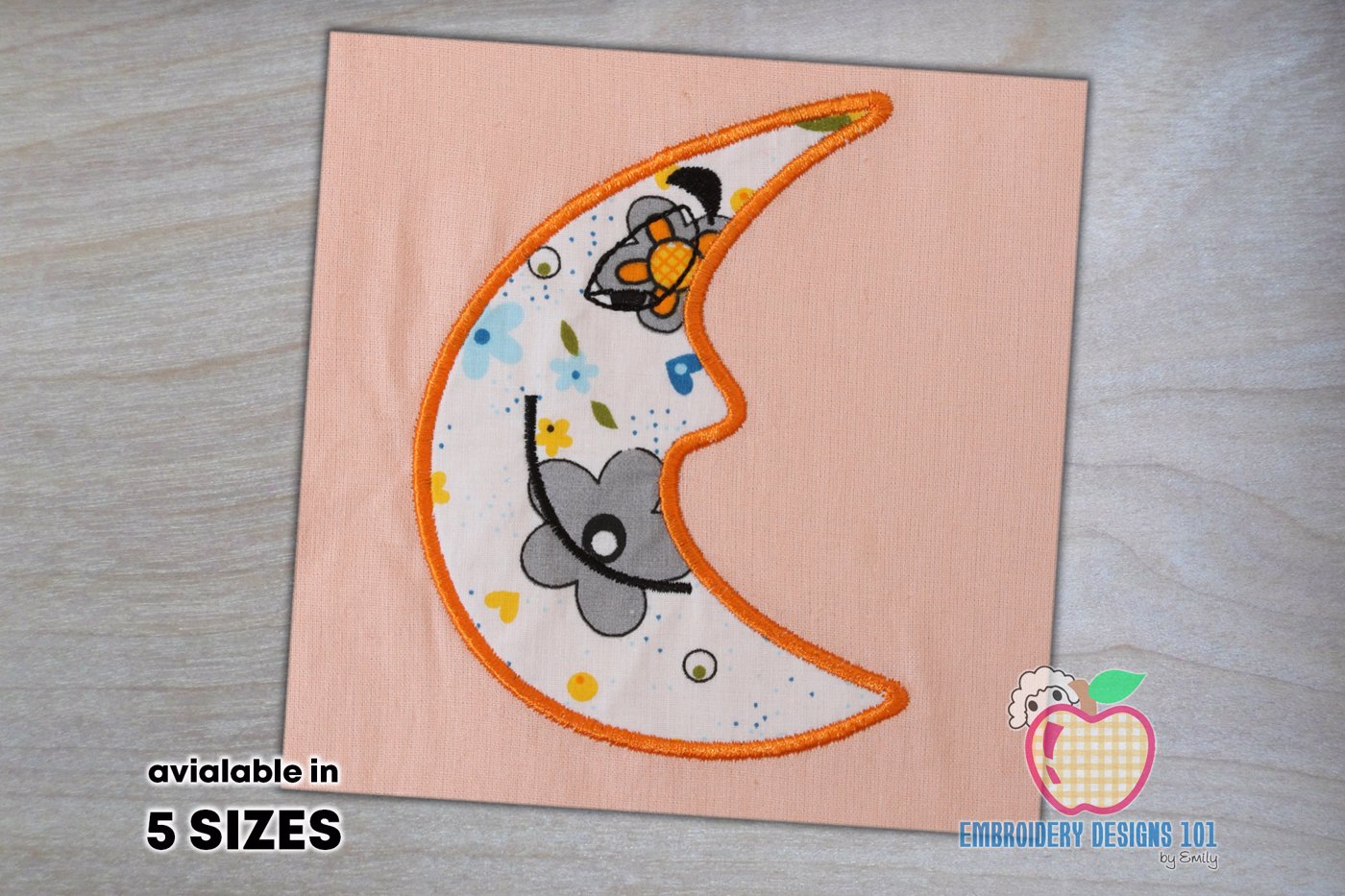 Moon applique pattern