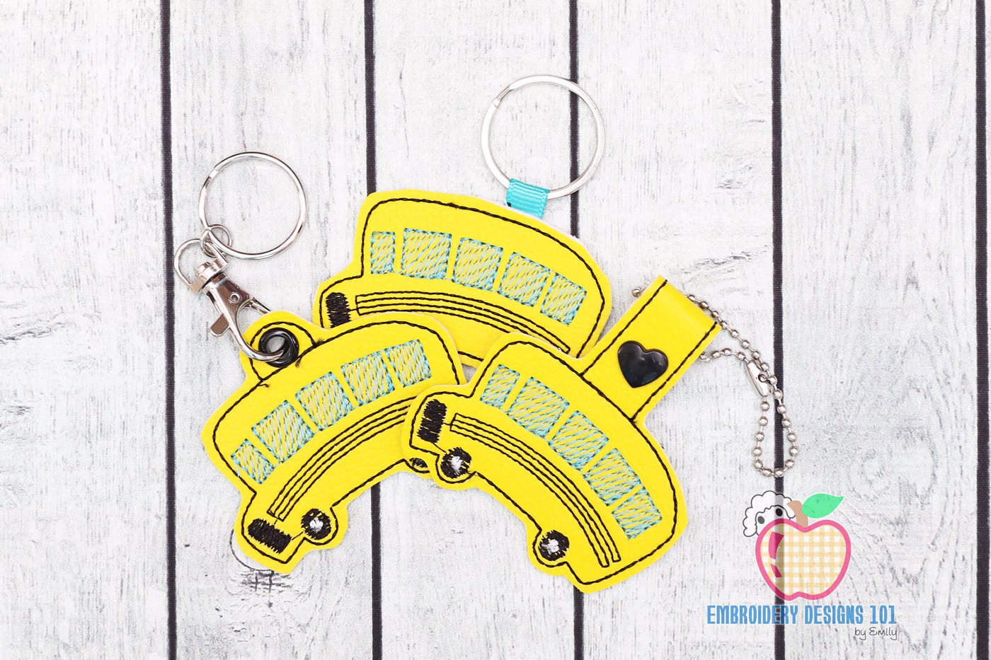 School Bus ITH Key Fob Pattern