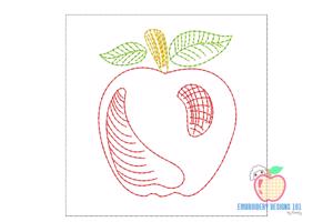 Apple Single Stitch Pattern Running Line