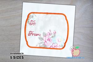 Tag Card For The Wishing Applique Design