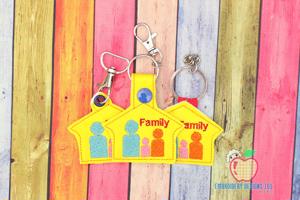 Happy Family ITH Key Fob Pattern