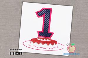 A Cake For First Birthday Applique Pattern