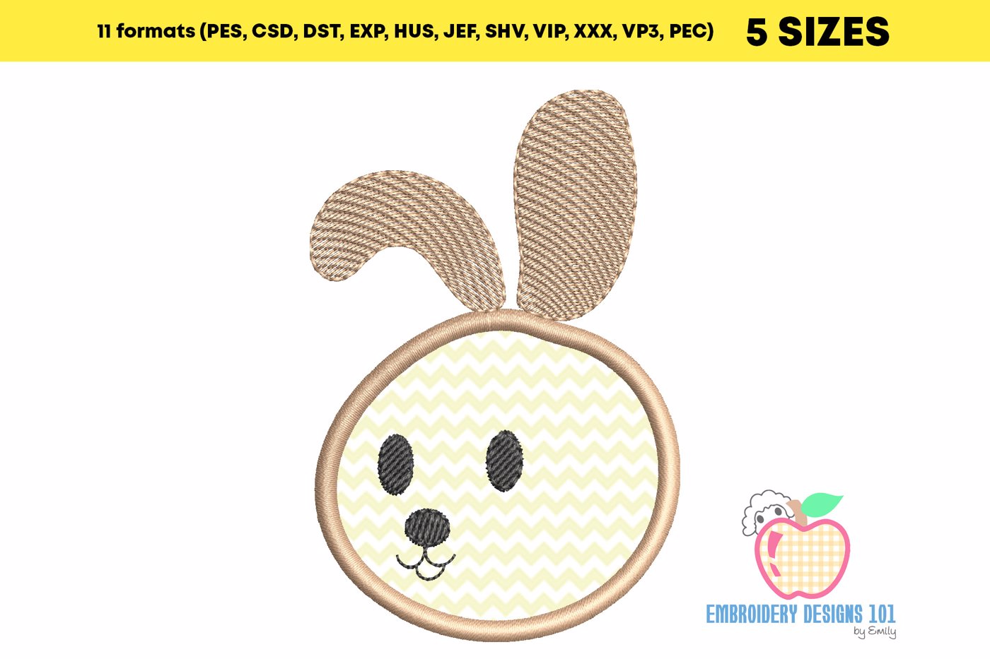 Cute Baby Bunny Applique for Kids