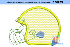 Football Helmet Embroidery Design