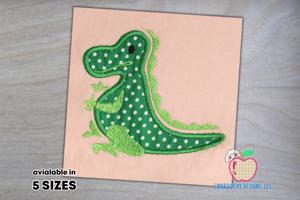 Crocodile Dragon Applique Embroidery Design