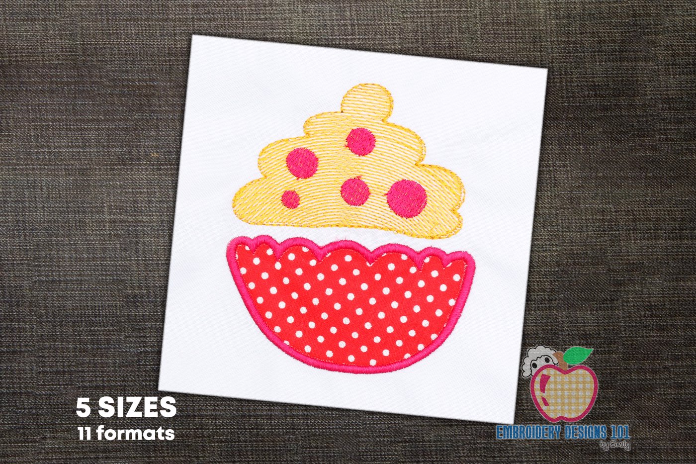 Berry Blaze Cupcake Applique