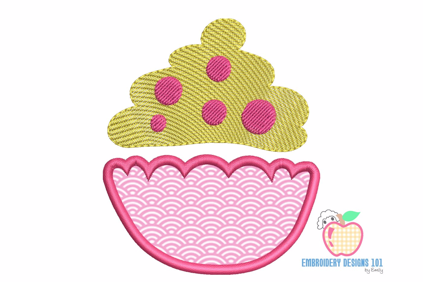 Berry Blaze Cupcake Applique