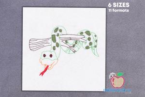 Snake on a Tree Quick Stitch