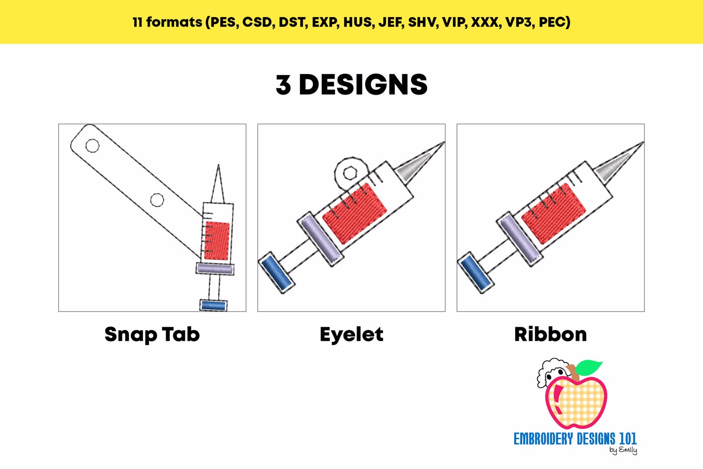 Syringe In The Hoop Keyfob