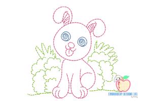 Funny dog sitting on grass Quick Design