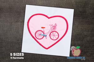 Love Bicycle Applique Pattern