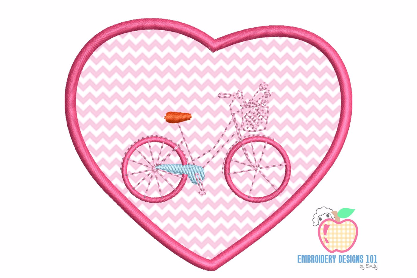 Love Bicycle Applique Pattern