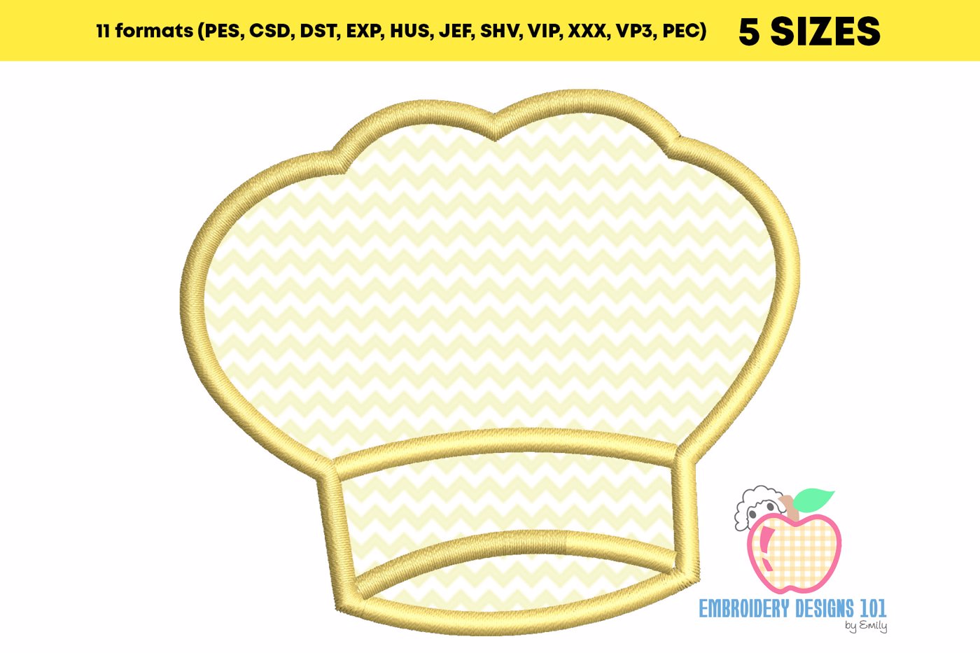 Chef Hat Embroidery Designs